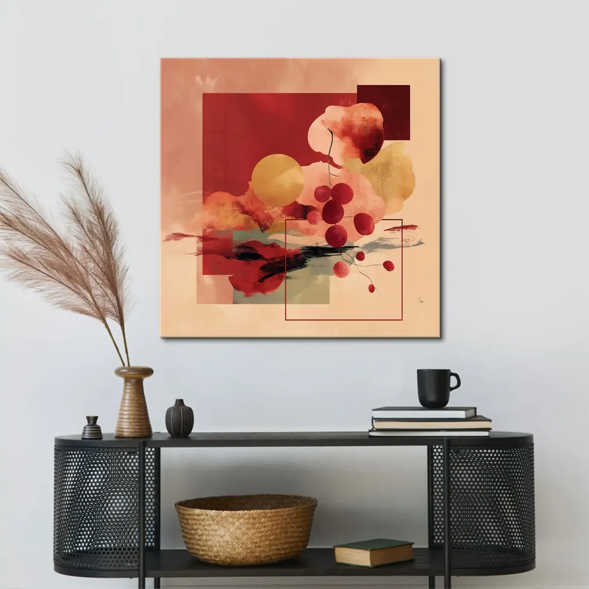 Scarlet Bloom Leinwand Bild