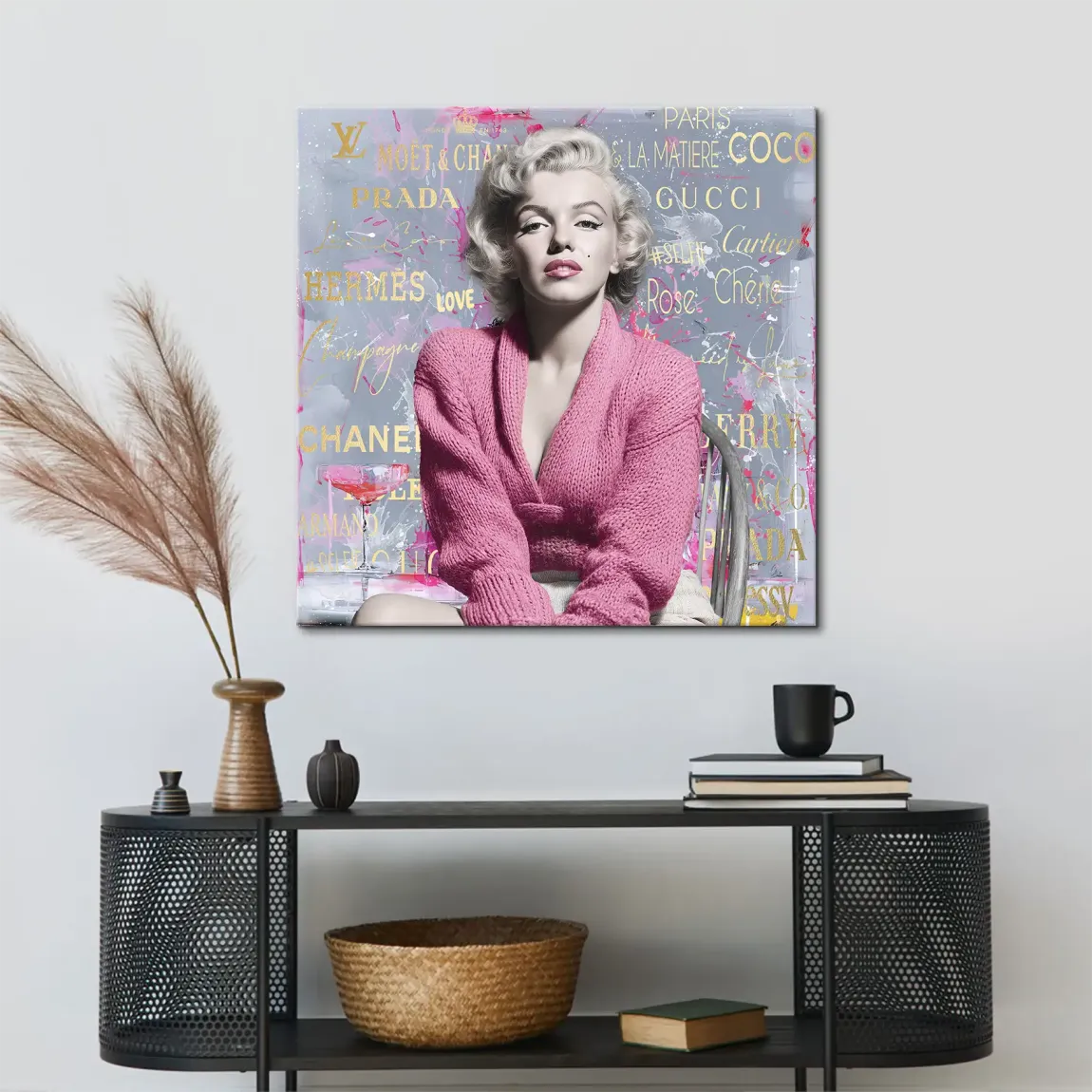 Marilyn Monroe Luxury Style Leinwand Bild