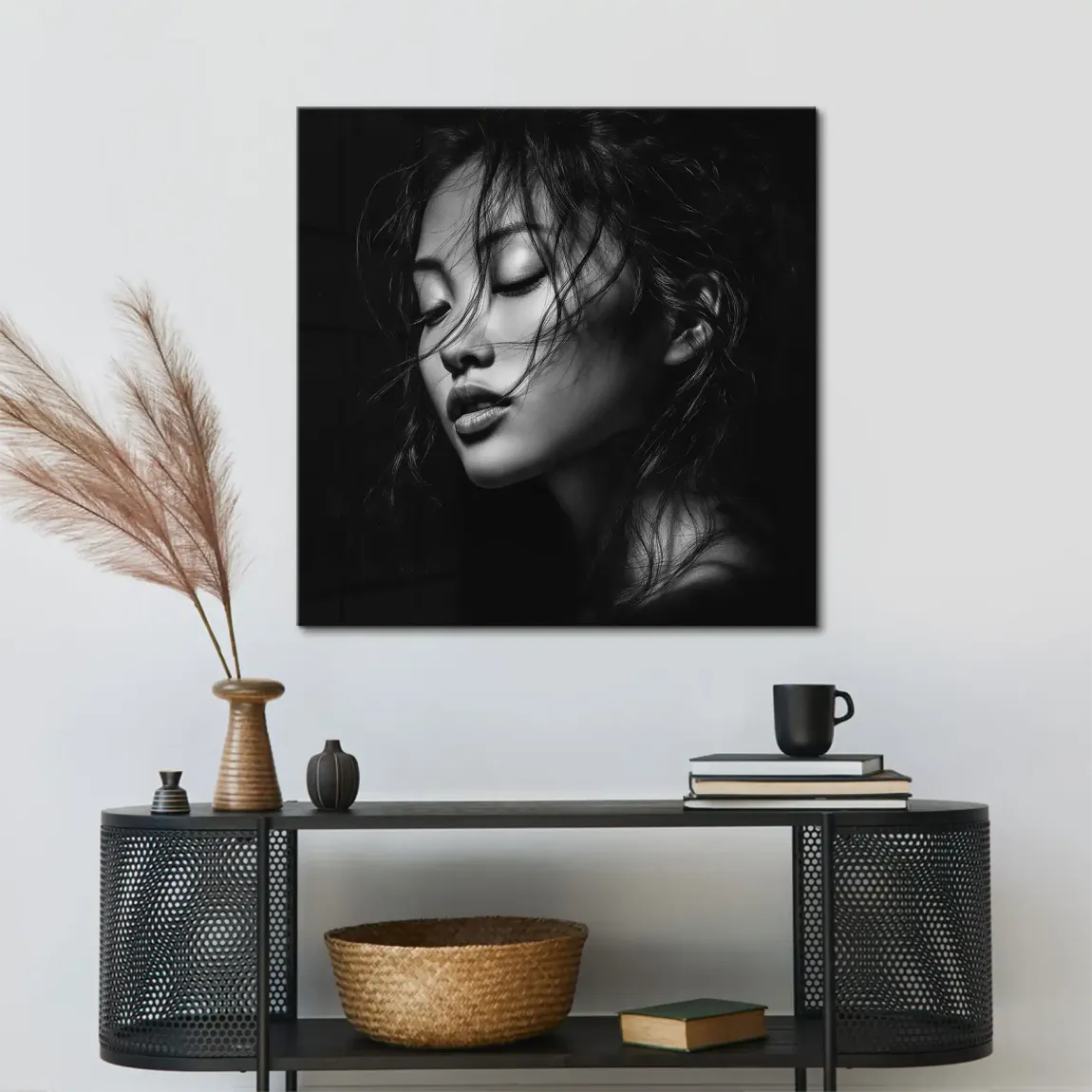 Asian Noir Portrait Leinwand Bild