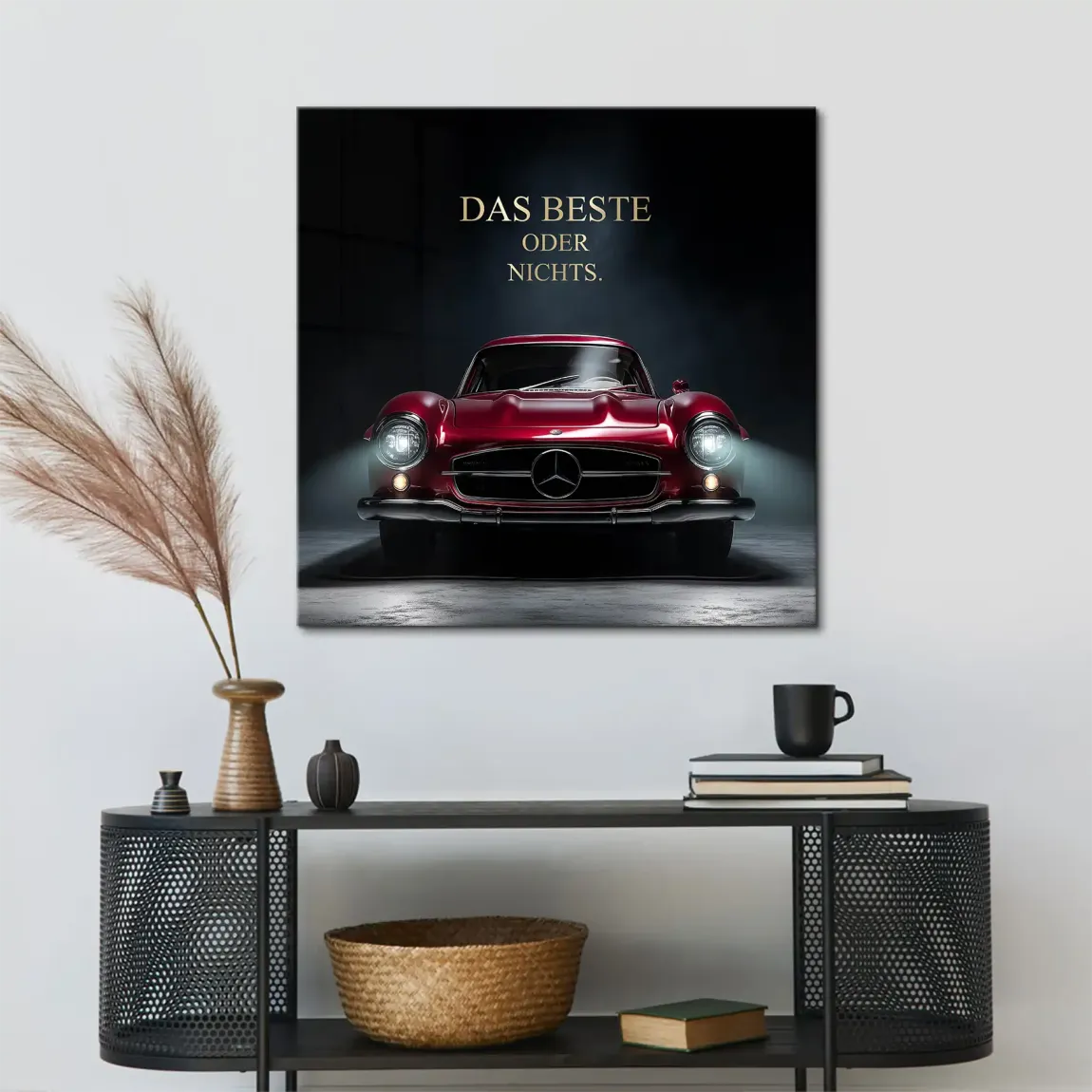 Red Legend Mercedes 300SL Leinwand Bild