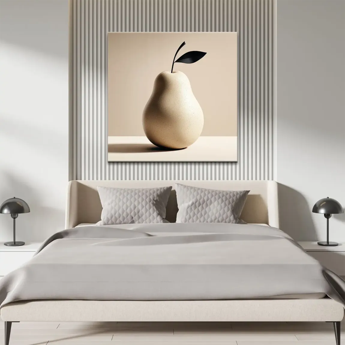 Skulpturale Birne Leinwand Bild