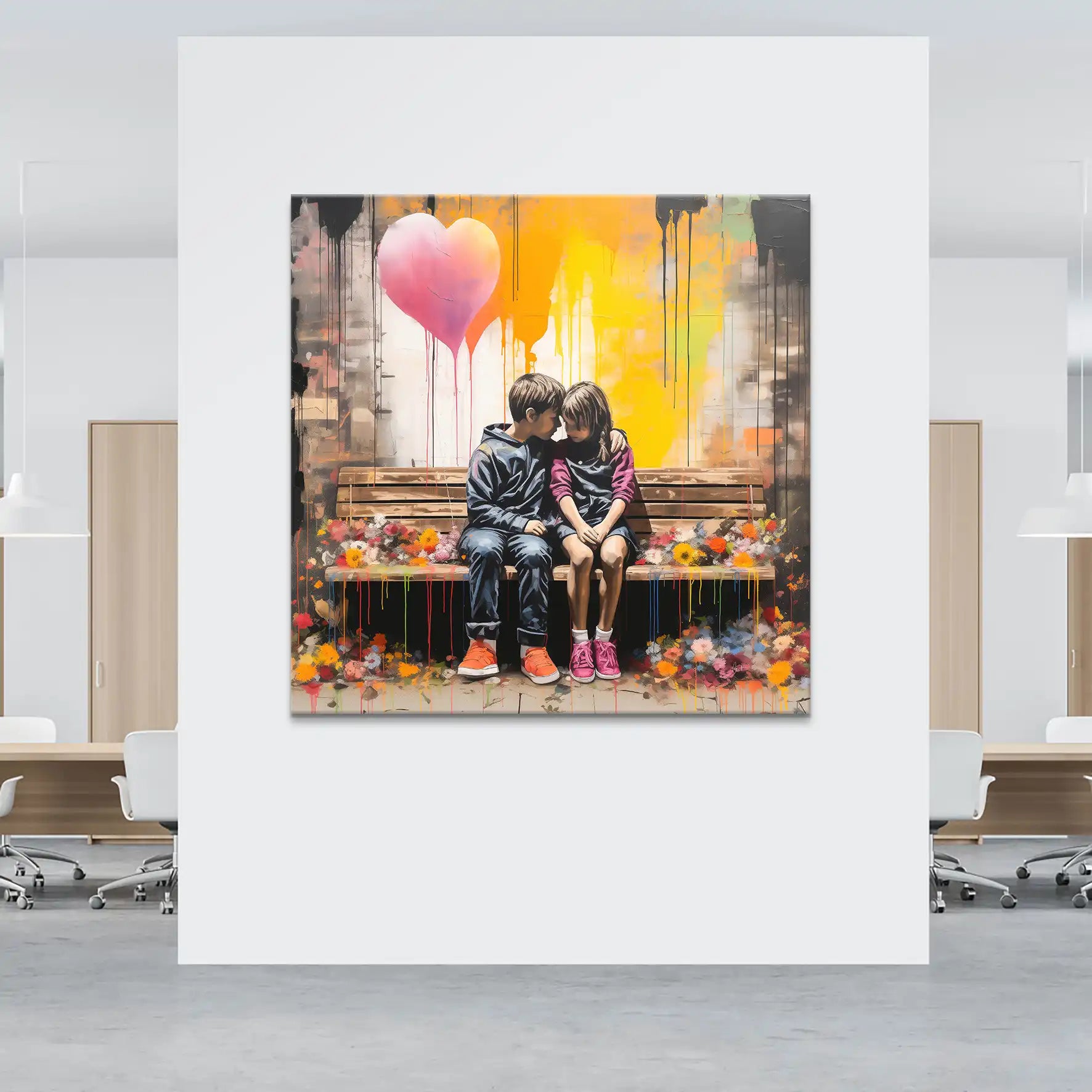 Remember Banksy Style Leinwand Bild INGALERIE