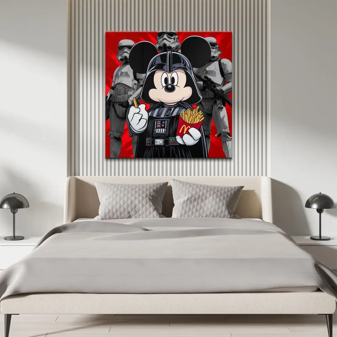 Micky Maus Vader Leinwand Bild