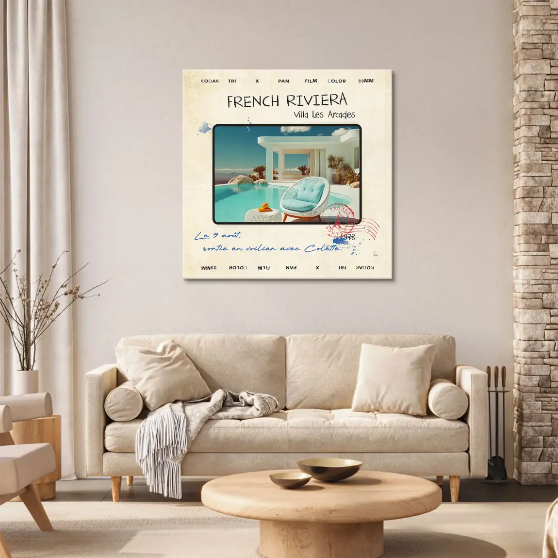 French Riviera Chic Wild Leinwand Bild
