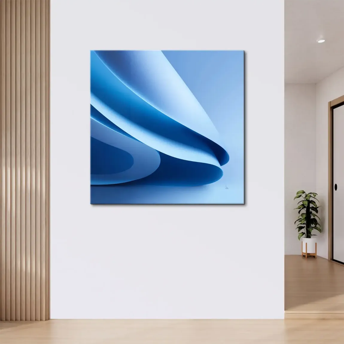 Blue Flow Leinwand Bild