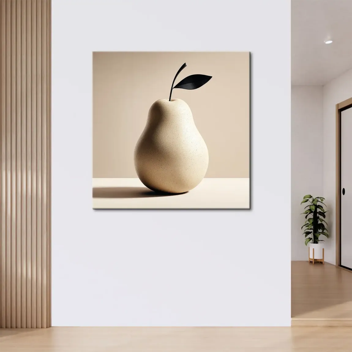Skulpturale Birne Leinwand Bild