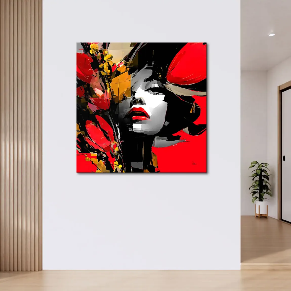 Rouge Abstrakt Leinwand Bild