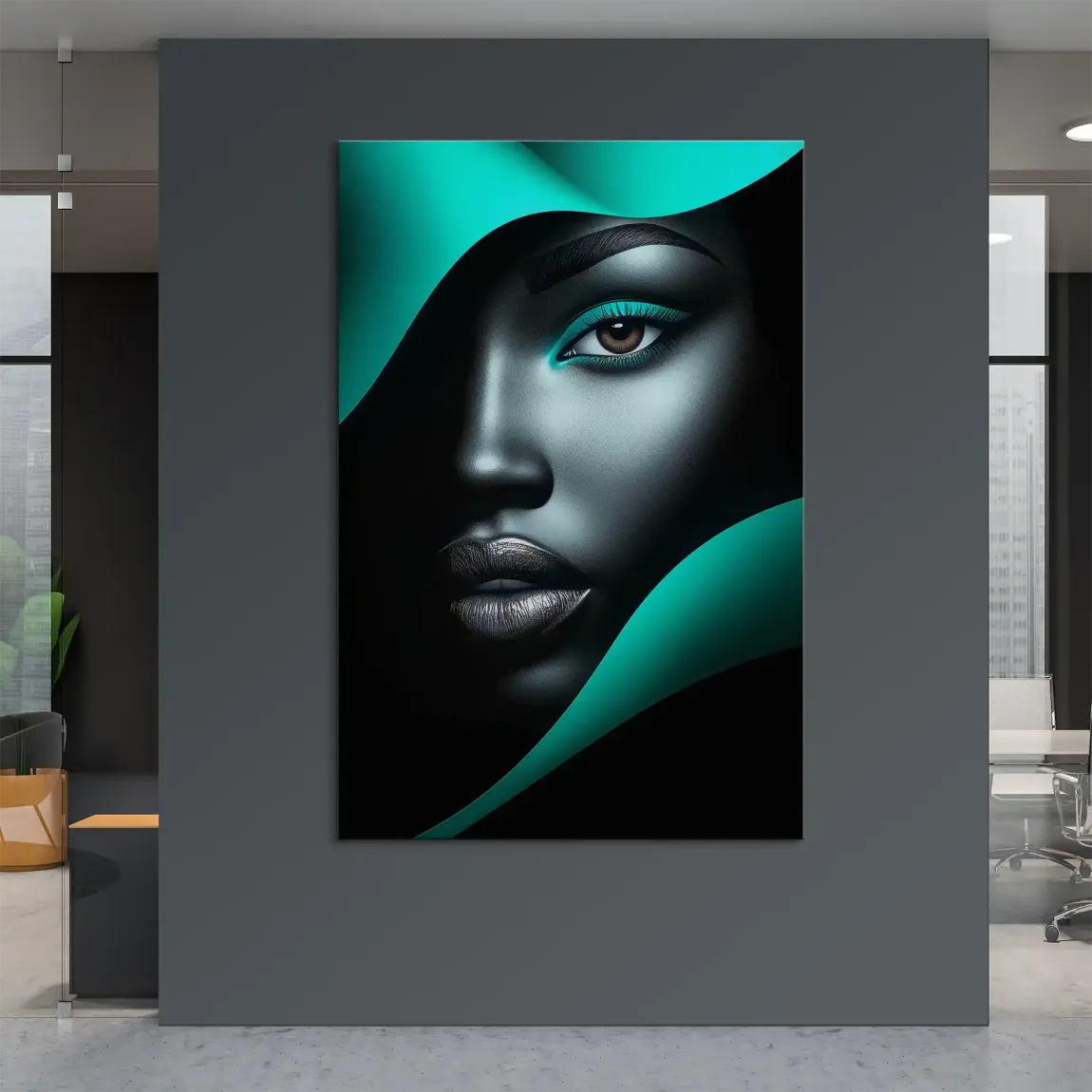 Mystique in Türkis Leinwand Bild INGALERIE