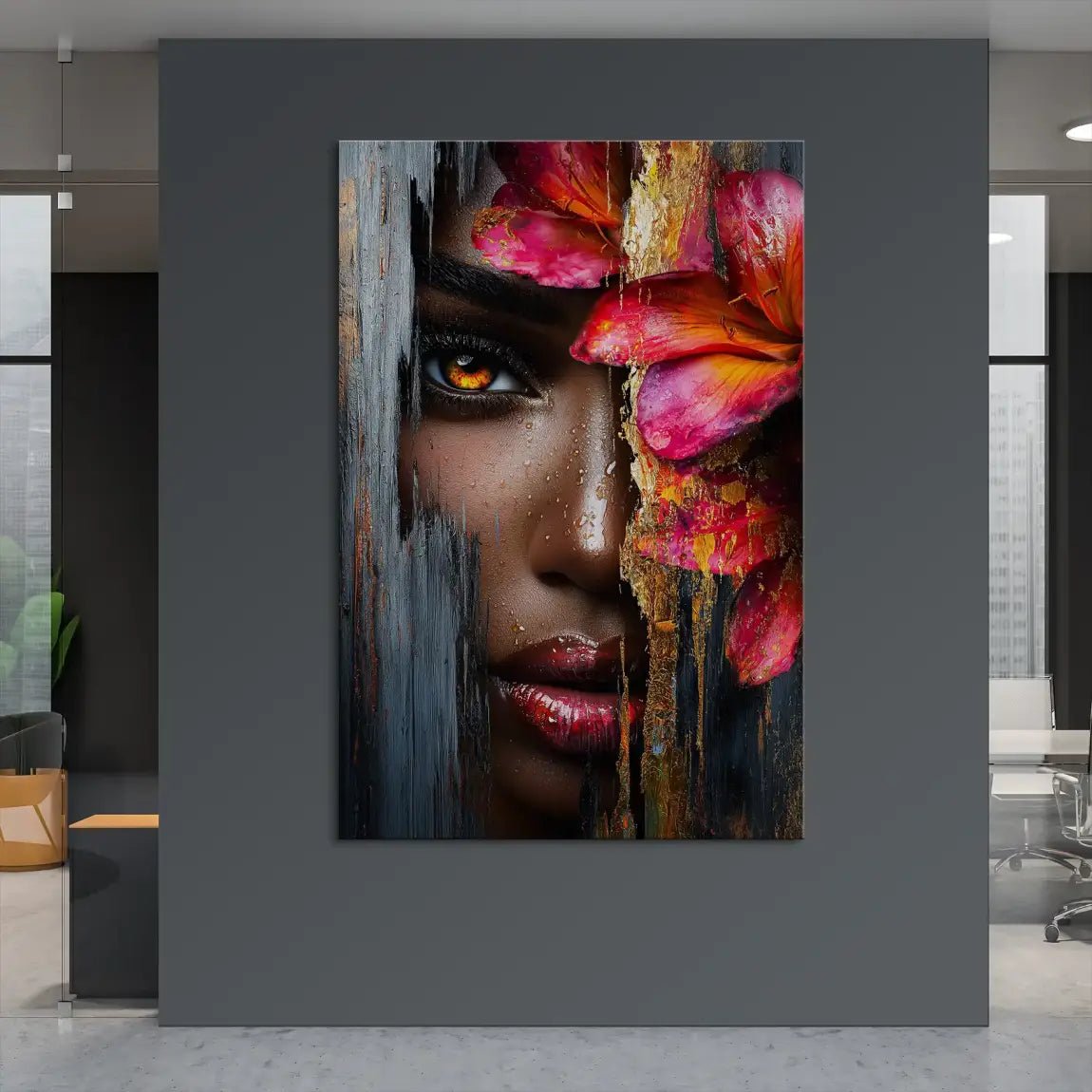 Abstrakt Flower Face Nr.2 Leinwand Bild INGALERIE