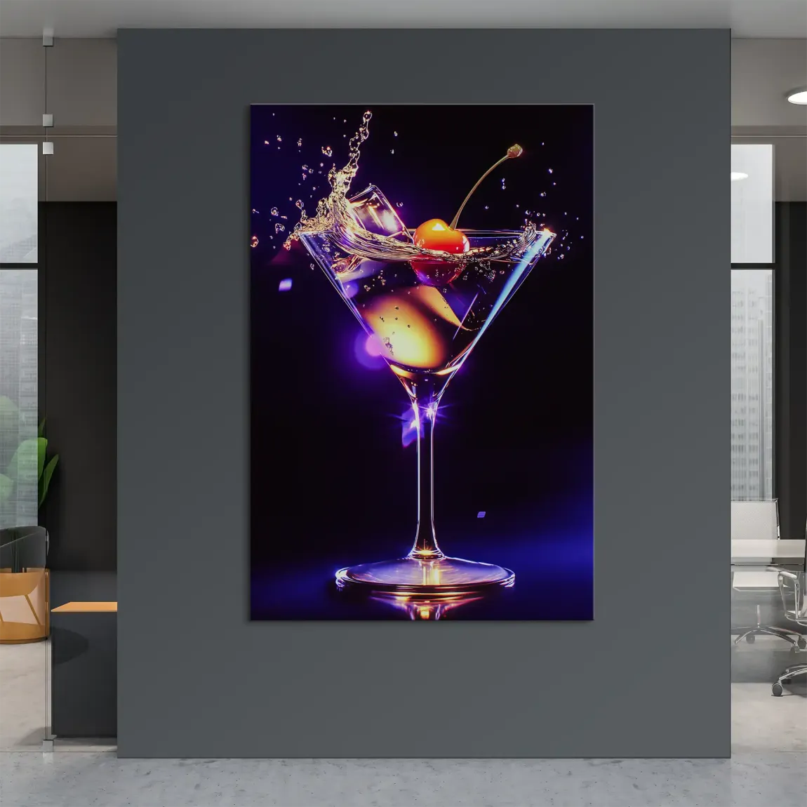 Kirschentanz im Cocktailschimmer Leinwand Bild INGALERIE