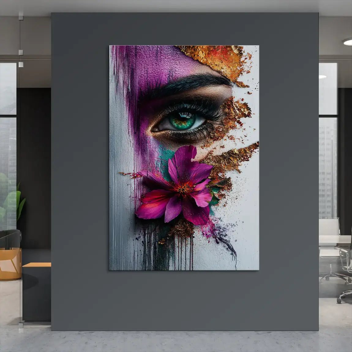 Abstrakt Flower Face Nr.4 Leinwand Bild INGALERIE