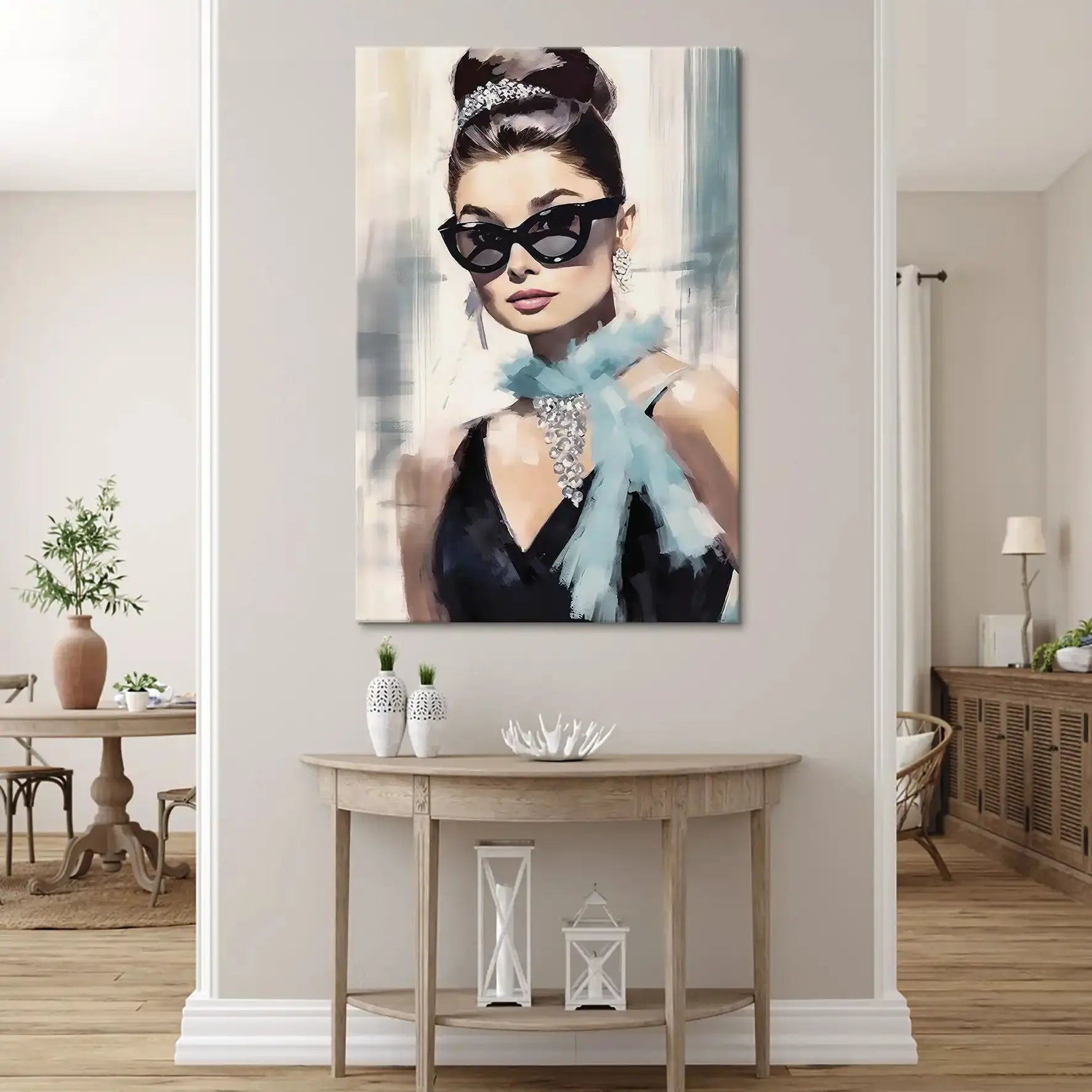 Audrey Hepburn Tiffany Style Leinwand Bild INGALERIE