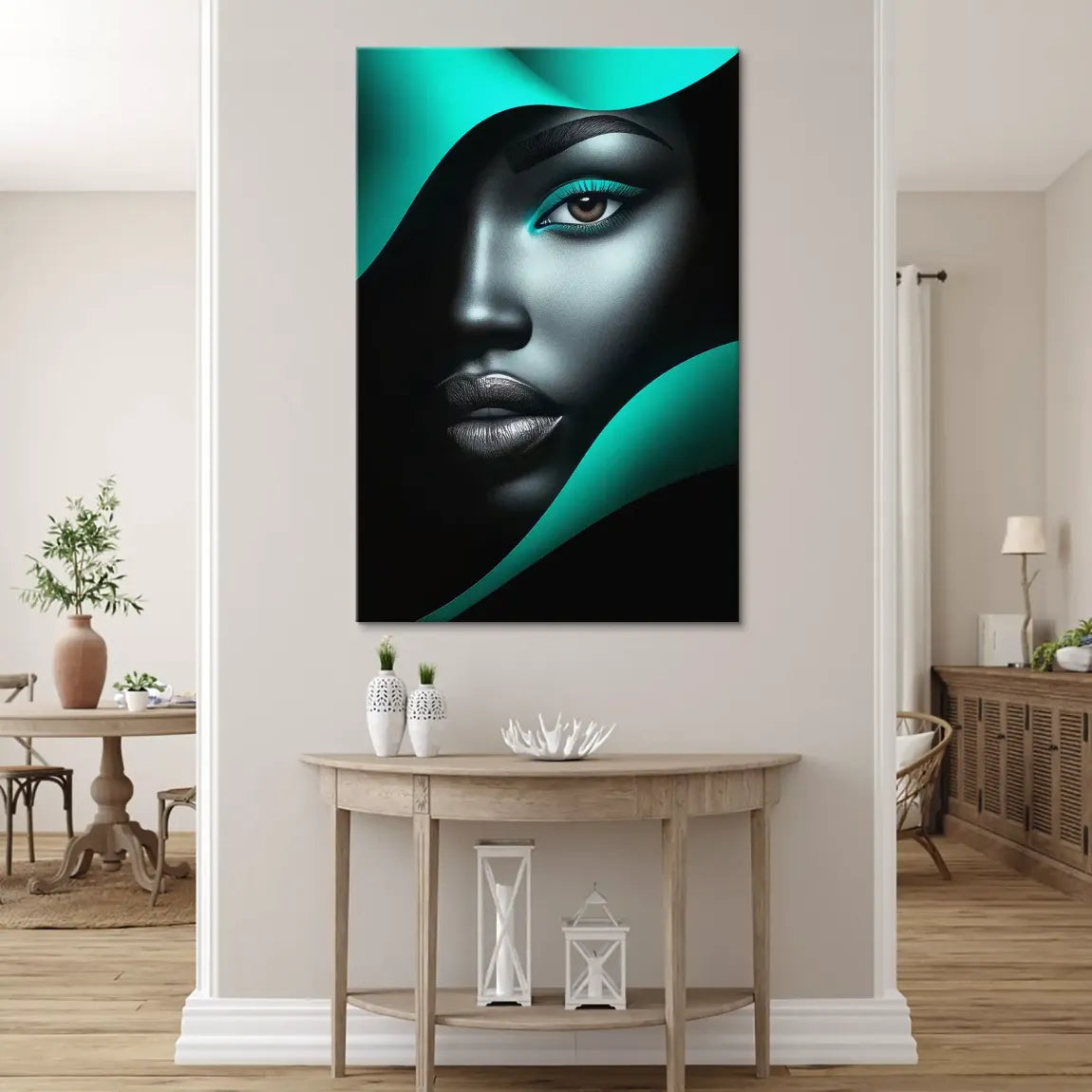 Mystique in Türkis Leinwand Bild INGALERIE