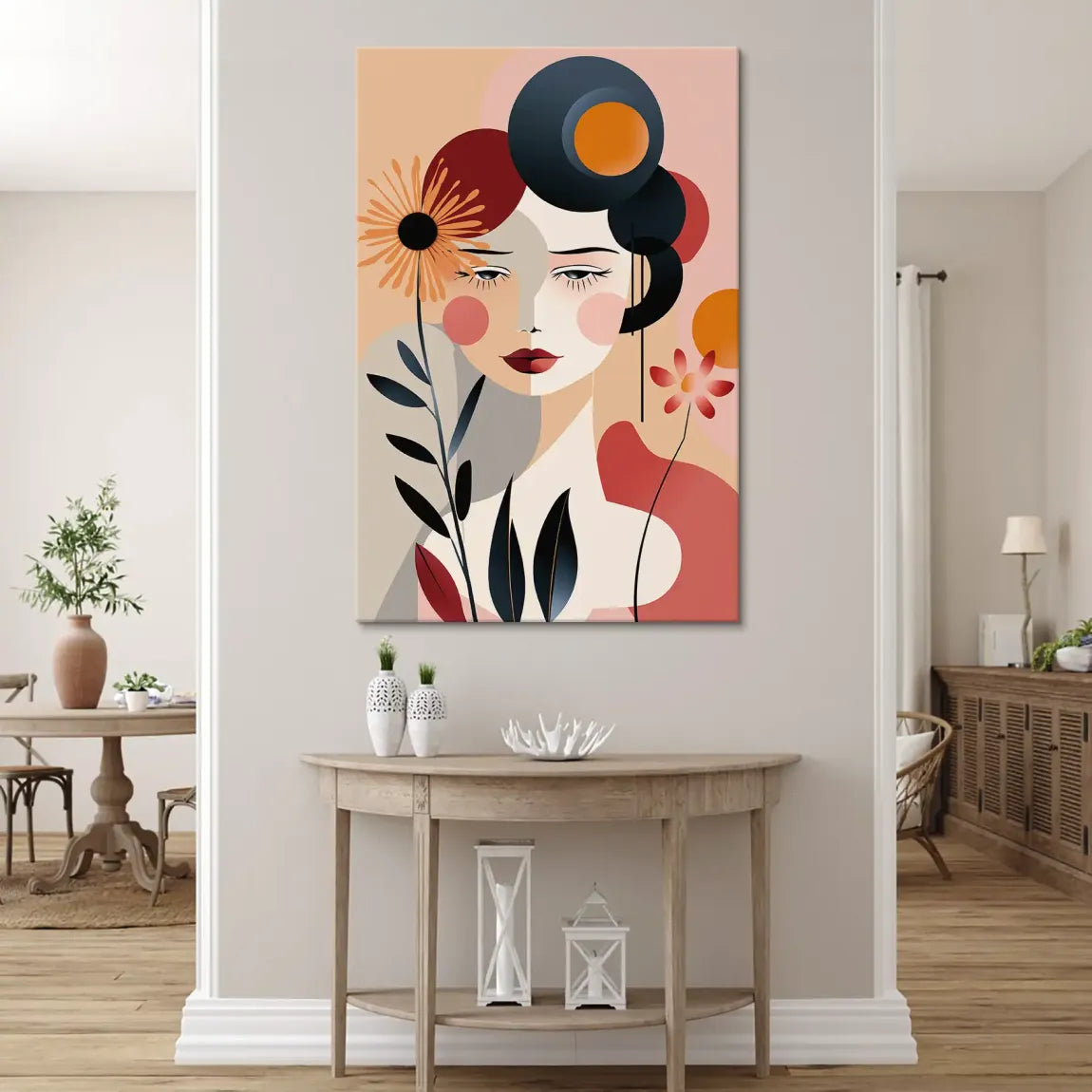 Flora im Kreis der Gedanken Leinwand Bild INGALERIE