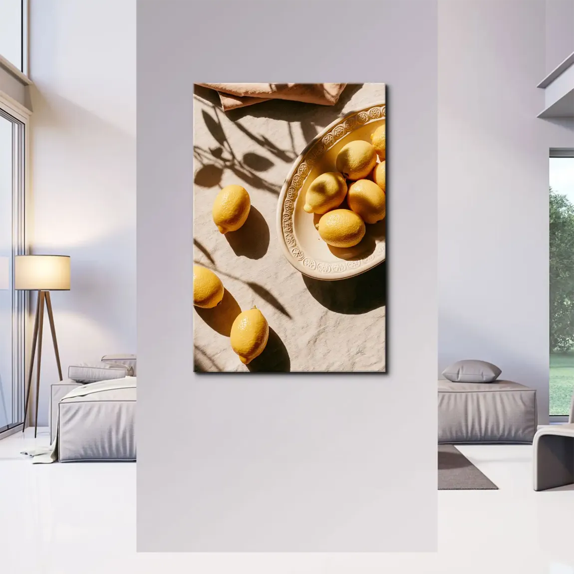Goldene Zitronen Leinwand Bild