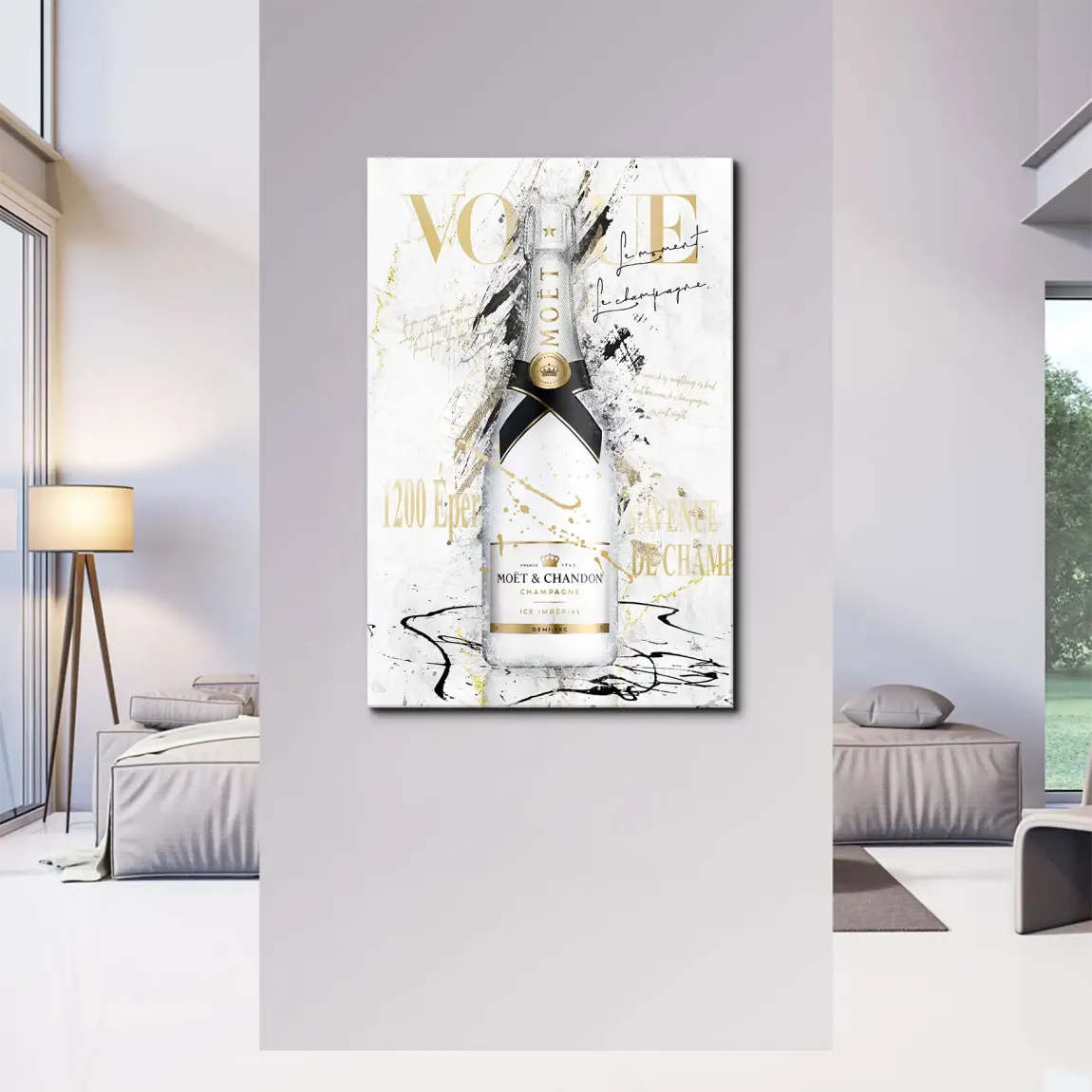 Champagner Art Leinwand Bild