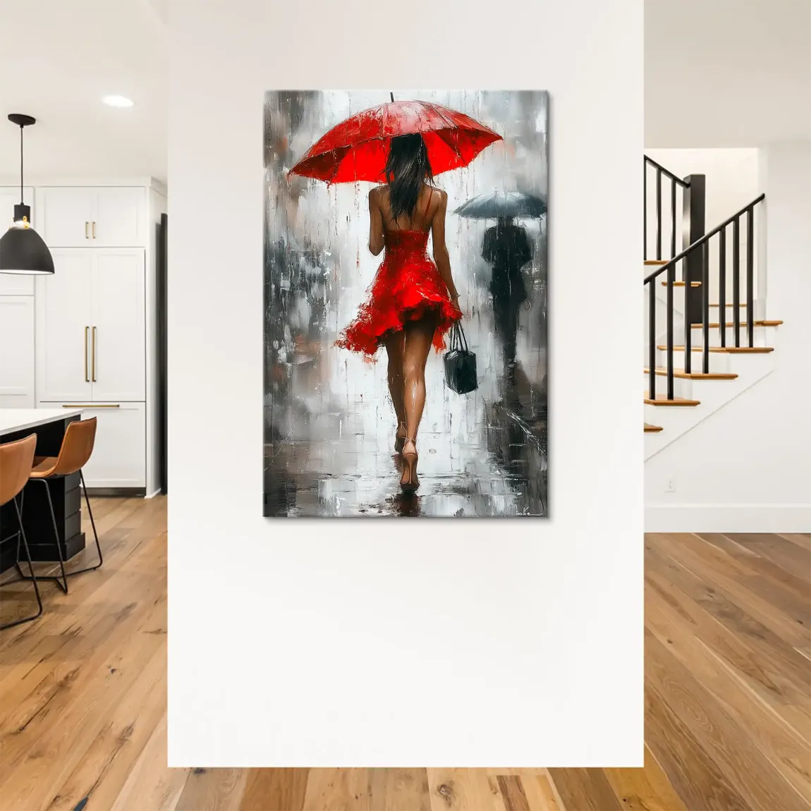 Walk in the Rain Leinwand Bild