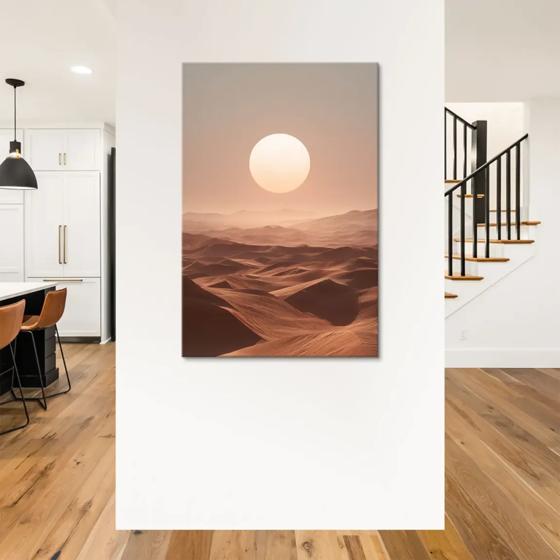 Goldene Wüste Leinwand Bild