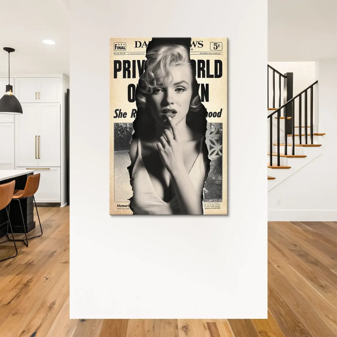 Marilyn Monroe News Leinwand Bild