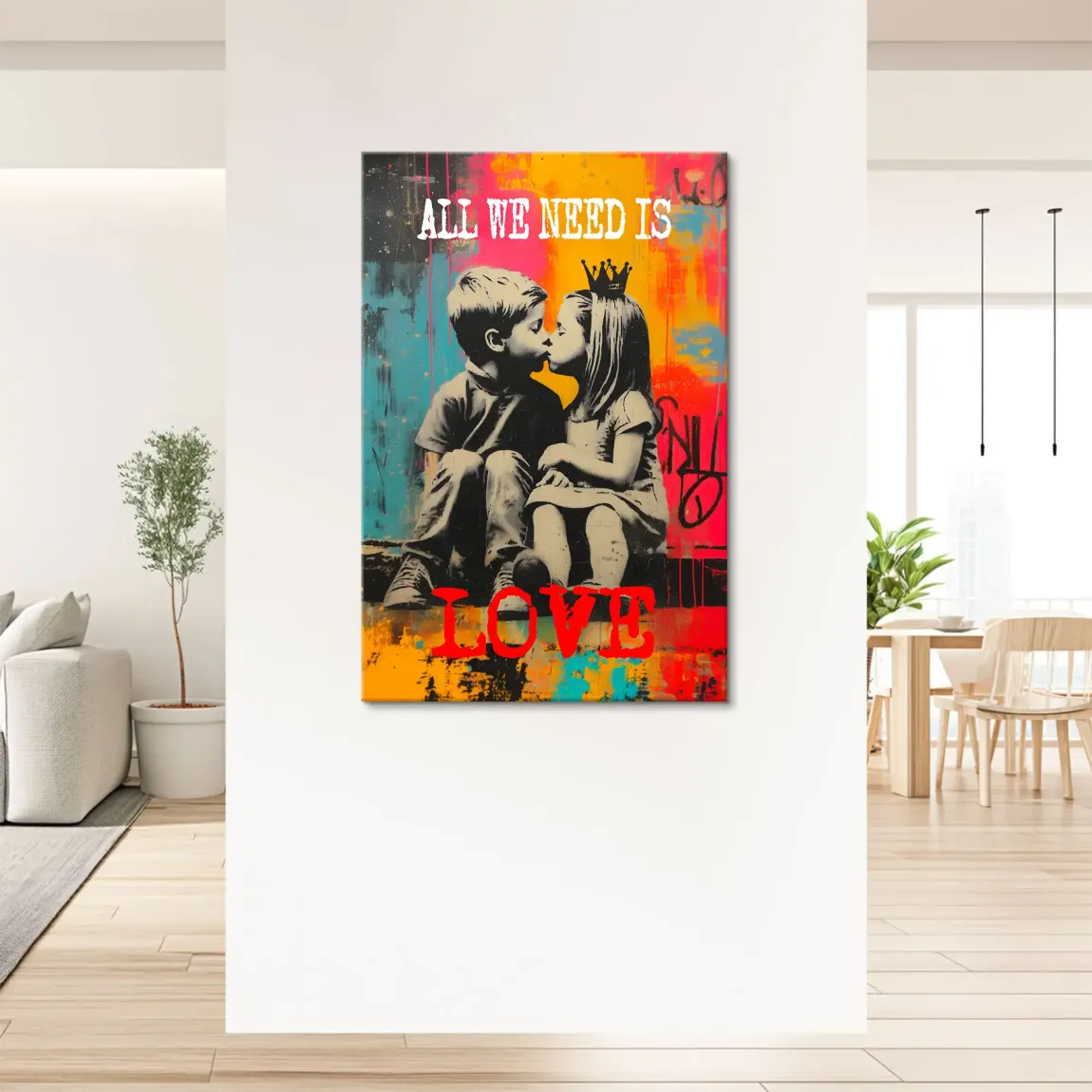 Need Love Art Leinwand Bild