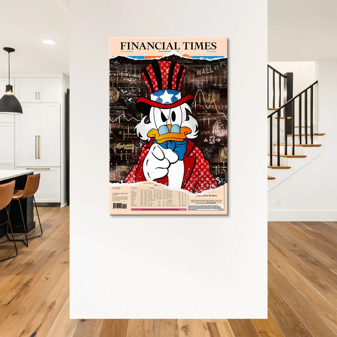 Dagobert Financial Times Leinwand Bild