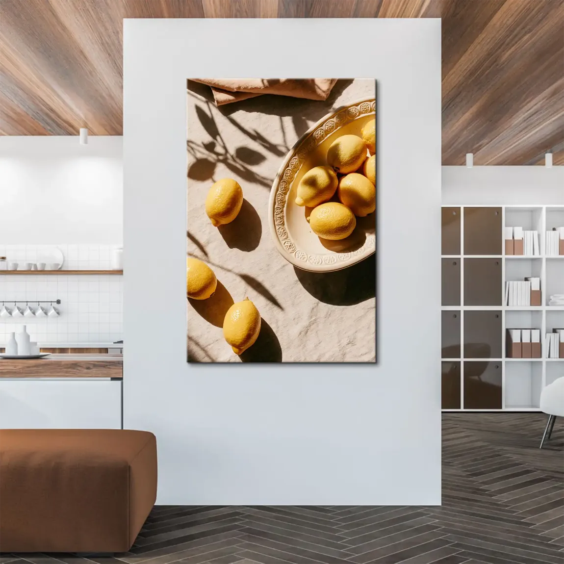 Goldene Zitronen Leinwand Bild