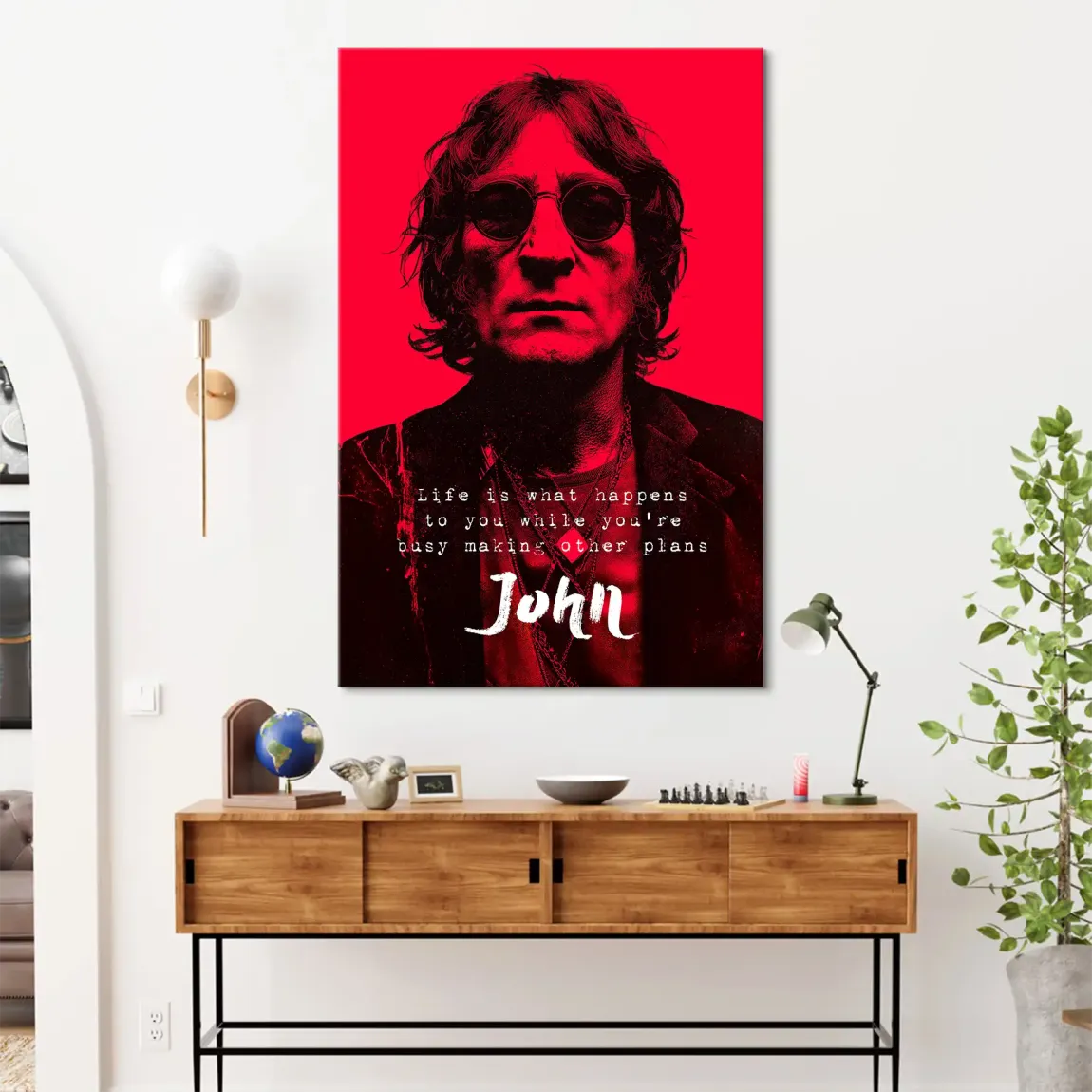 Lennon Red Vision Leinwand Bild