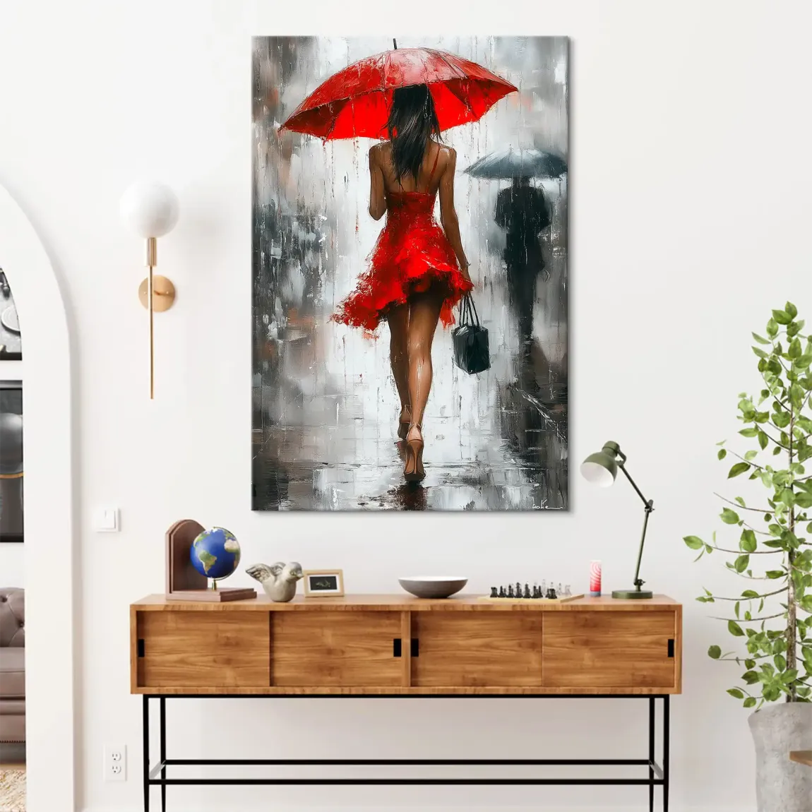 Walk in the Rain Leinwand Bild