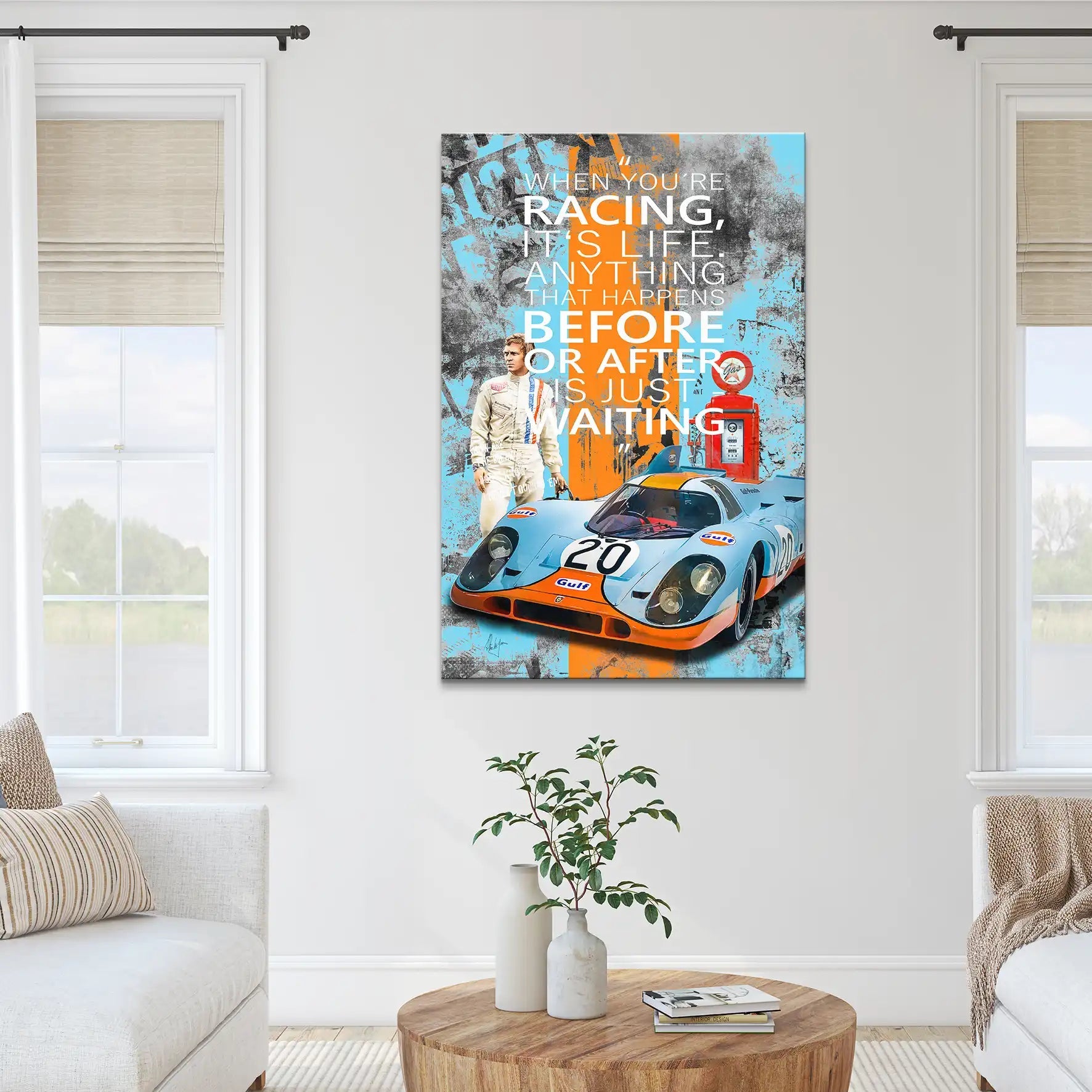 Steve Racing Is Life Leinwand Bild INGALERIE