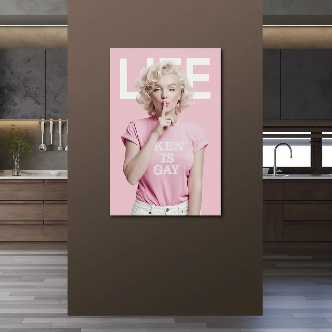 Marilyn Monroe Ken is Gay Leinwand Bild