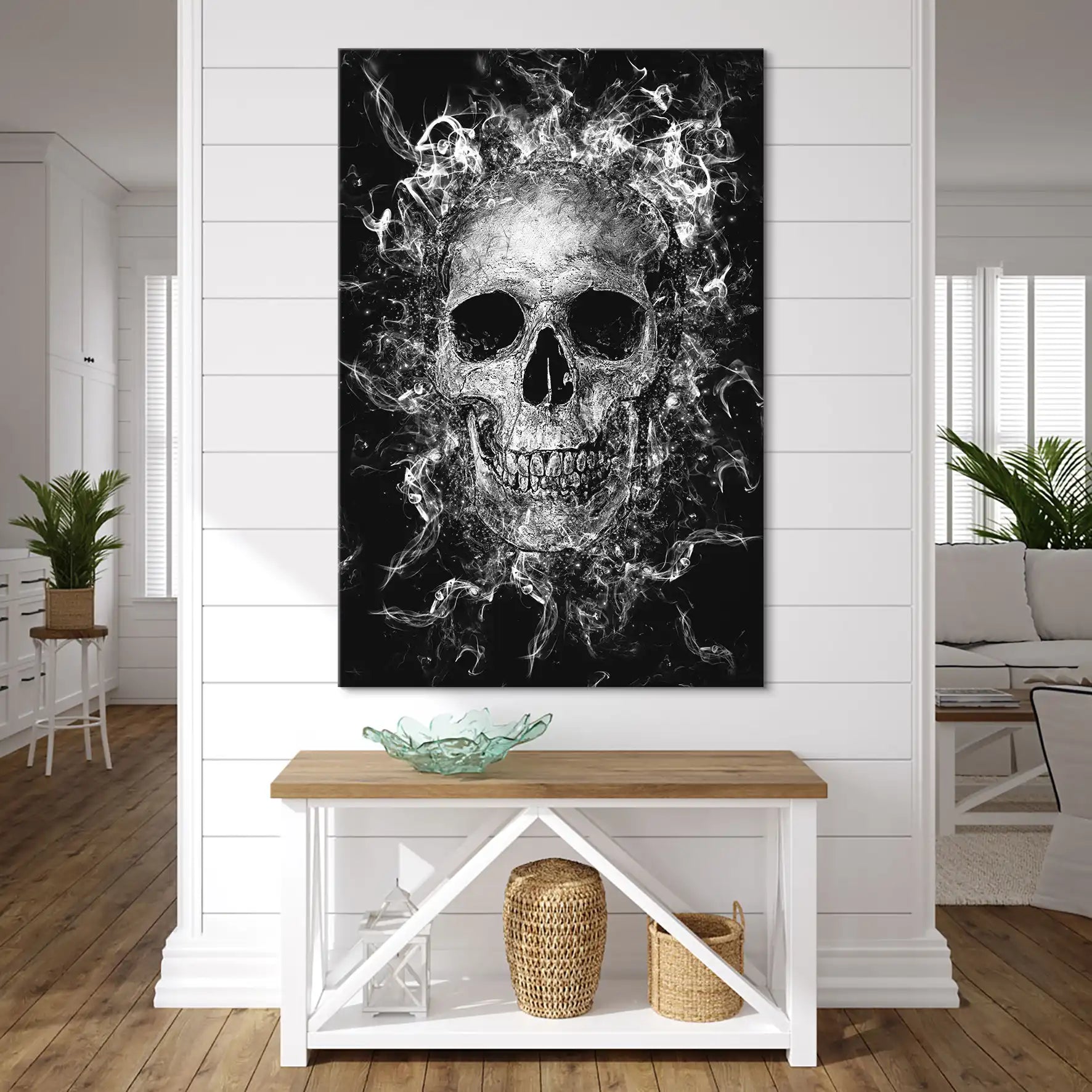 Totenkopf Abstrakt Black Leinwand Bild INGALERIE