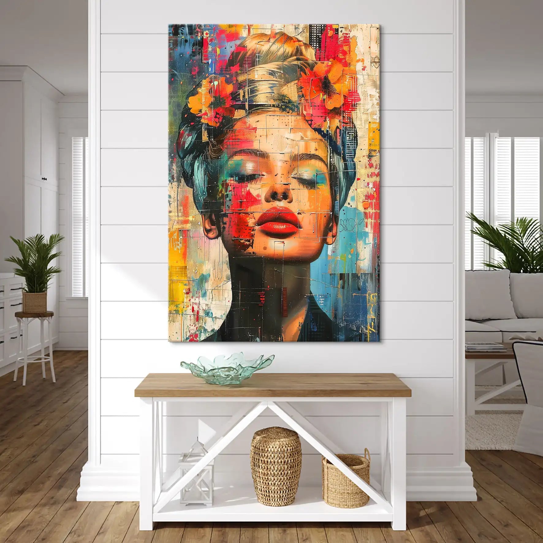 Face Art Abstrakt Leinwand Bild INGALERIE