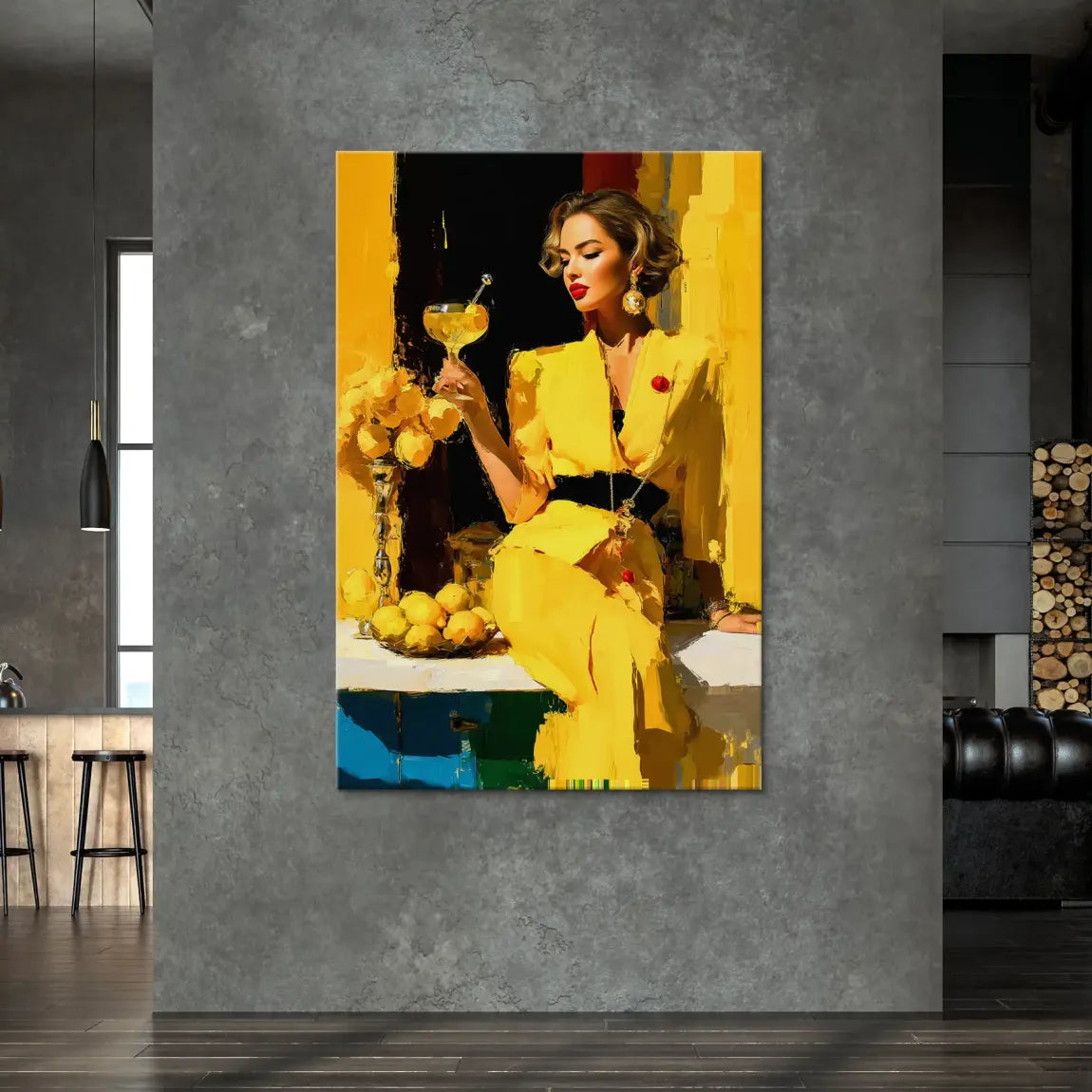 Lemon Chic Elegance Leinwand Bild INGALERIE