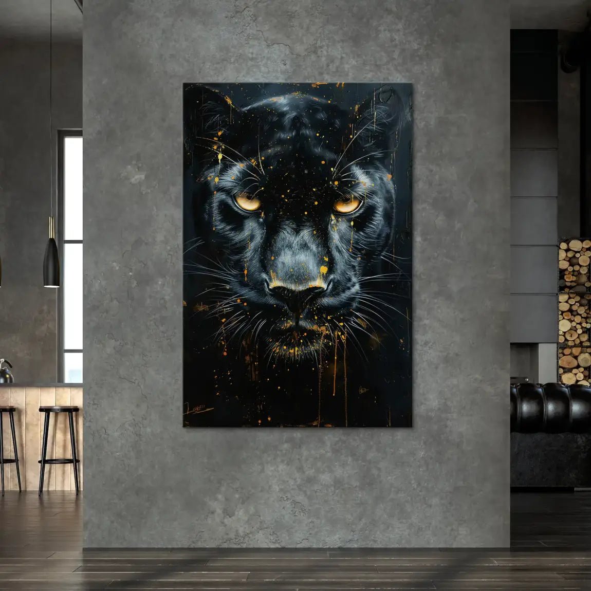 Black Panther Nr.2 Leinwand Bild INGALERIE
