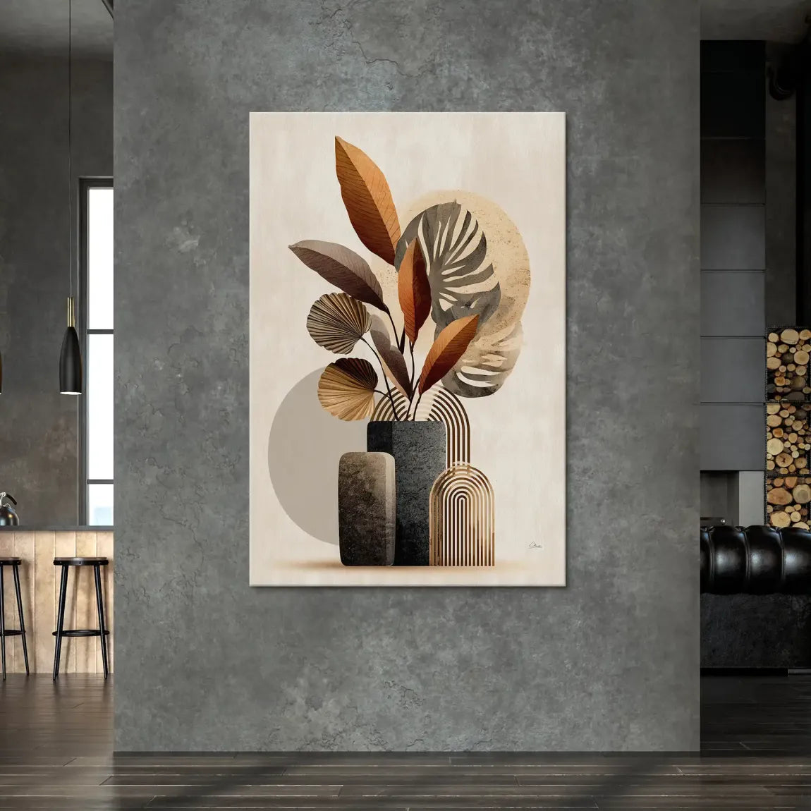 Amber Leaf Symphony Leinwand Bild INGALERIE