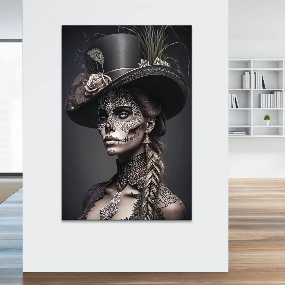 Velvet Noir La Catrina Leinwand Bild INGALERIE