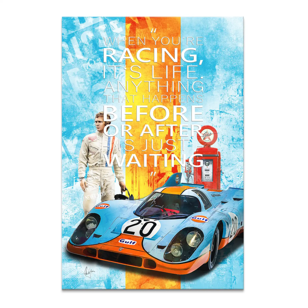 Steve Gulf Porsche 917 Leinwand Bild INGALERIE