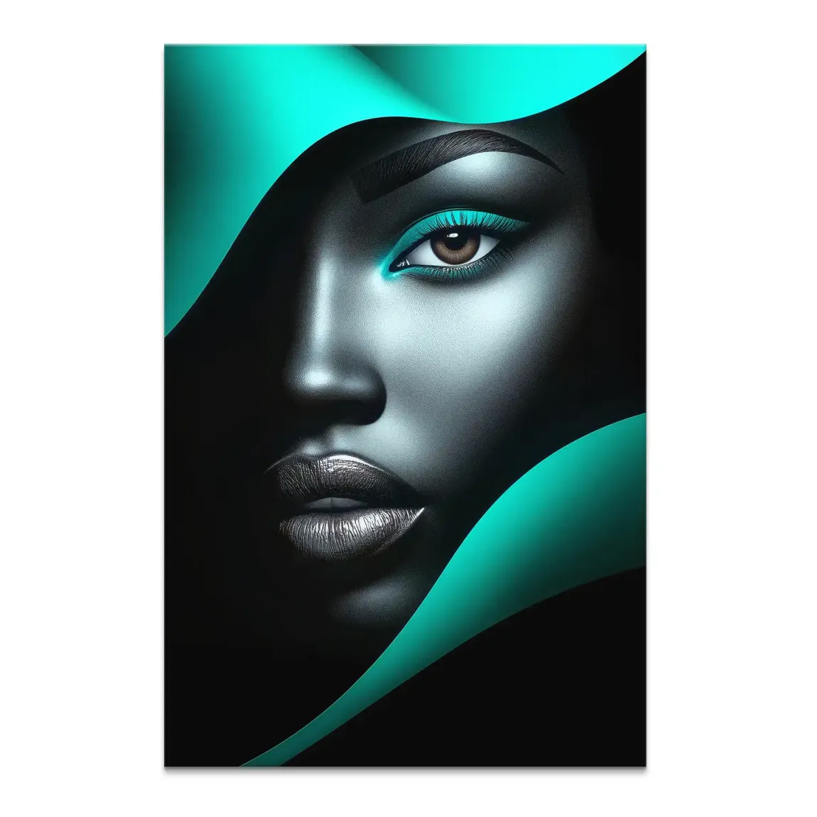 Mystique in Türkis Leinwand Bild INGALERIE