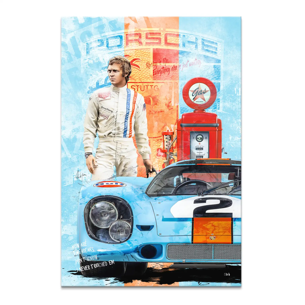 Steve Porsche 917 Leinwand Bild INGALERIE
