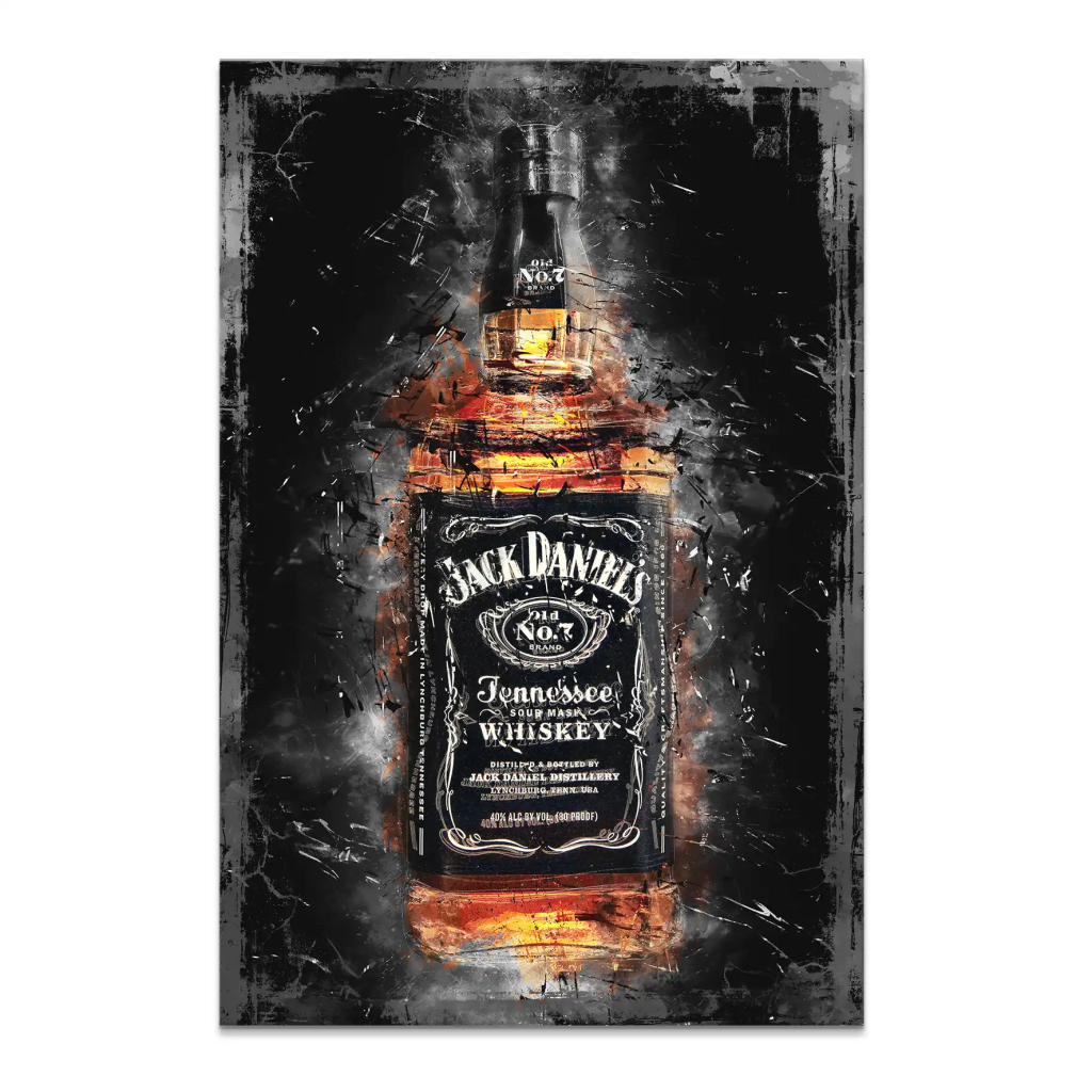 Jack Whisky Abstrakt Leinwand Bild INGALERIE