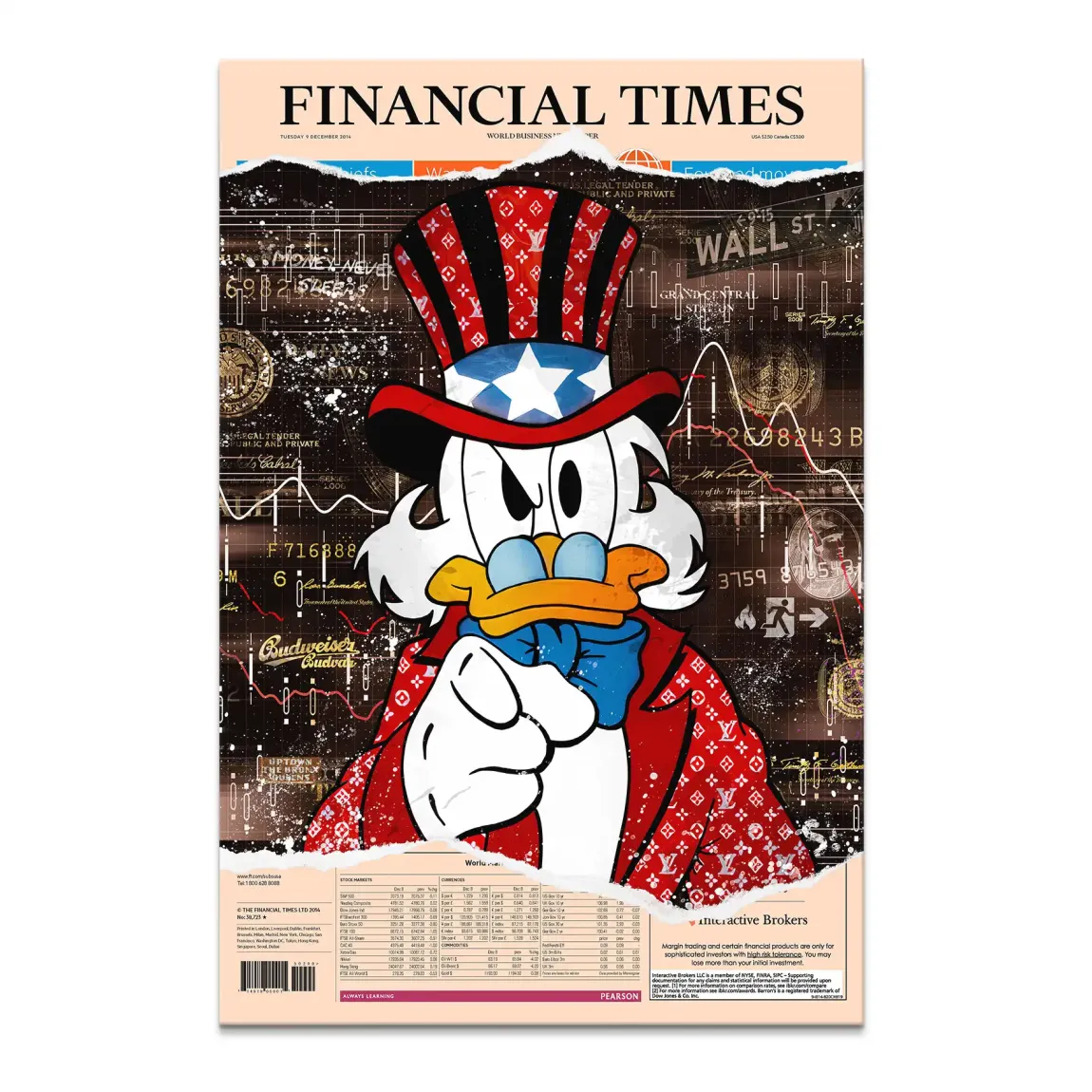 Dagobert Financial Times Leinwand Bild