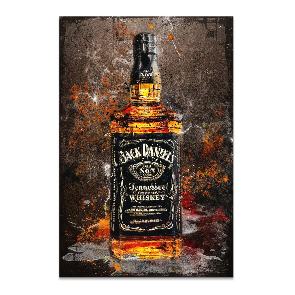Jack Whisky Vintage Style Leinwand Bild INGALERIE