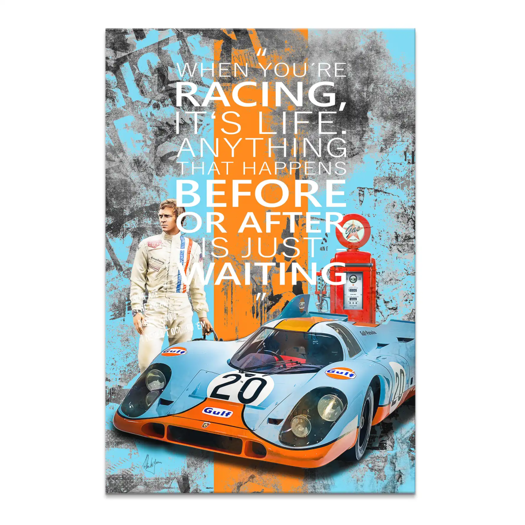 Steve Racing Is Life Leinwand Bild INGALERIE