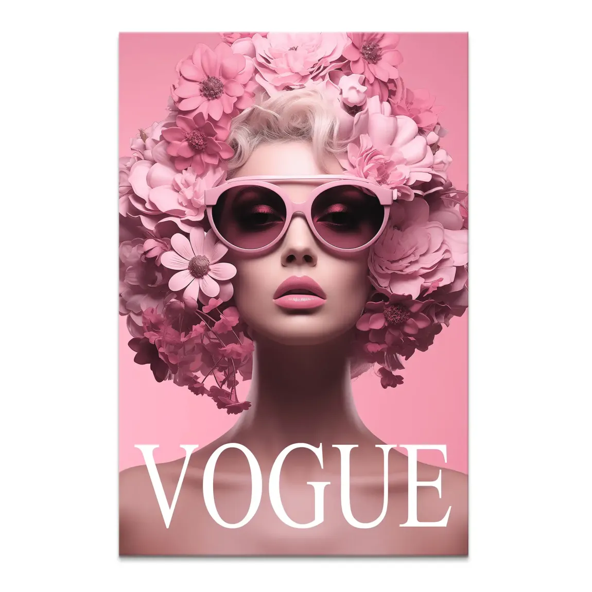 Floral Pink Vogue Leinwand Bild