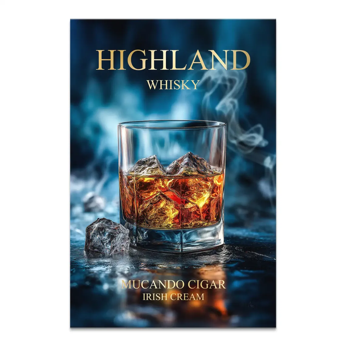 Highland Whisky Glow Leinwand Bild