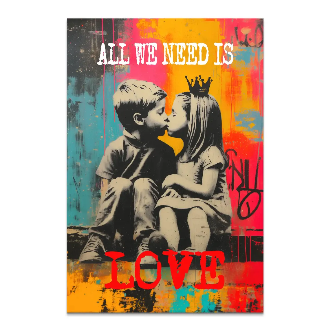 Need Love Art Leinwand Bild