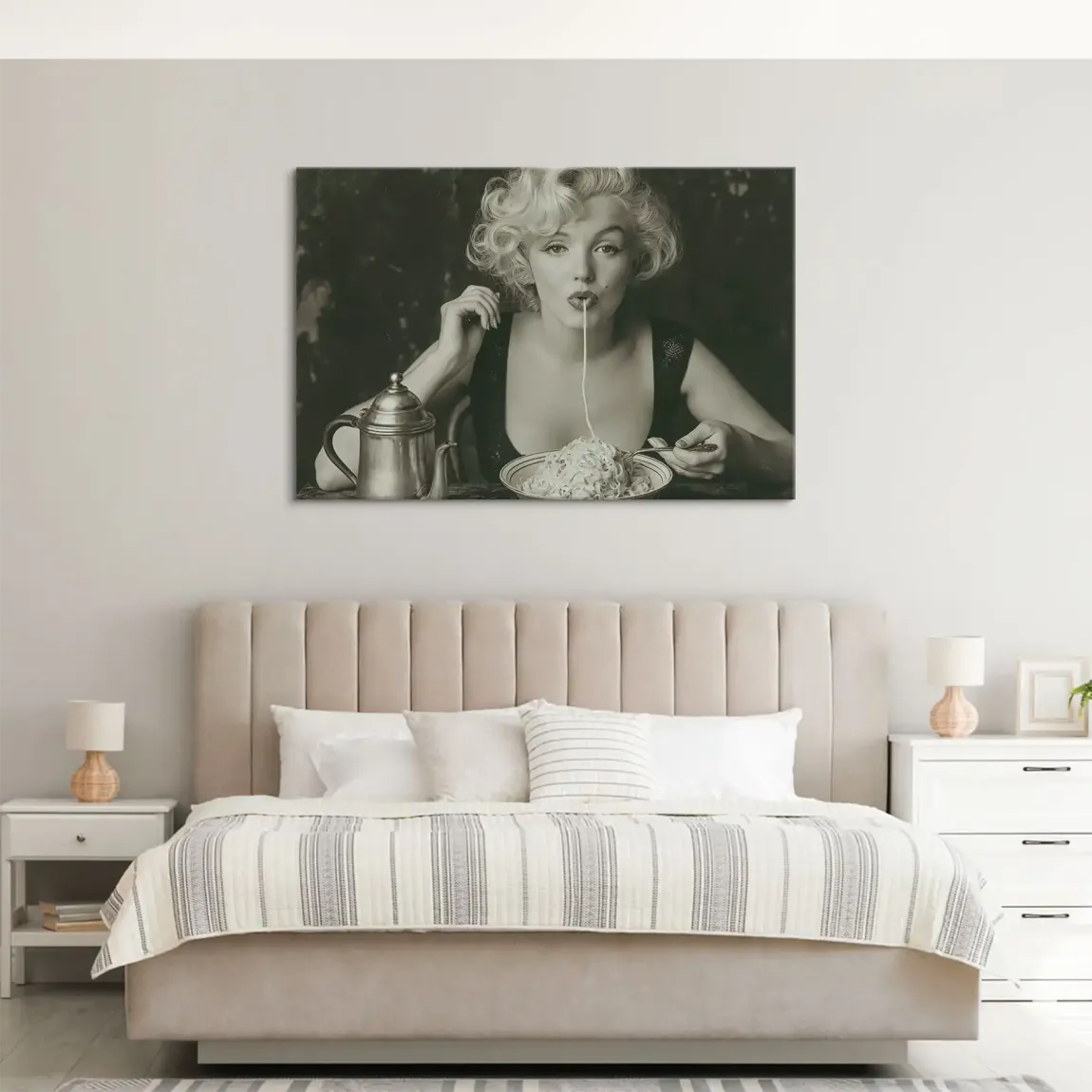 Marilyn Pasta Leinwand Bild