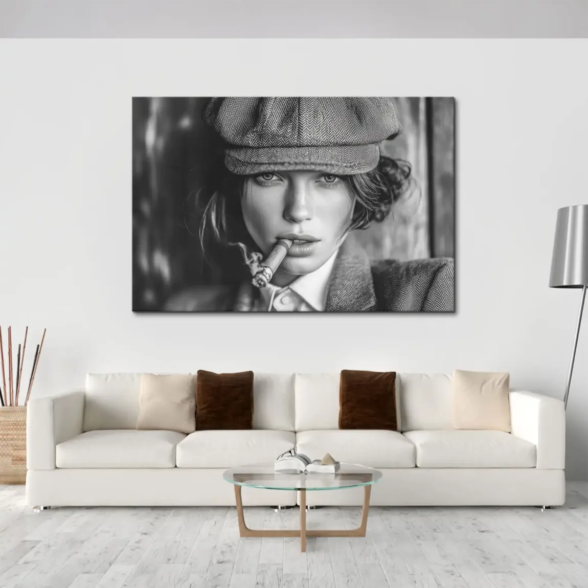 Rauchige Eleganz Leinwand Bild