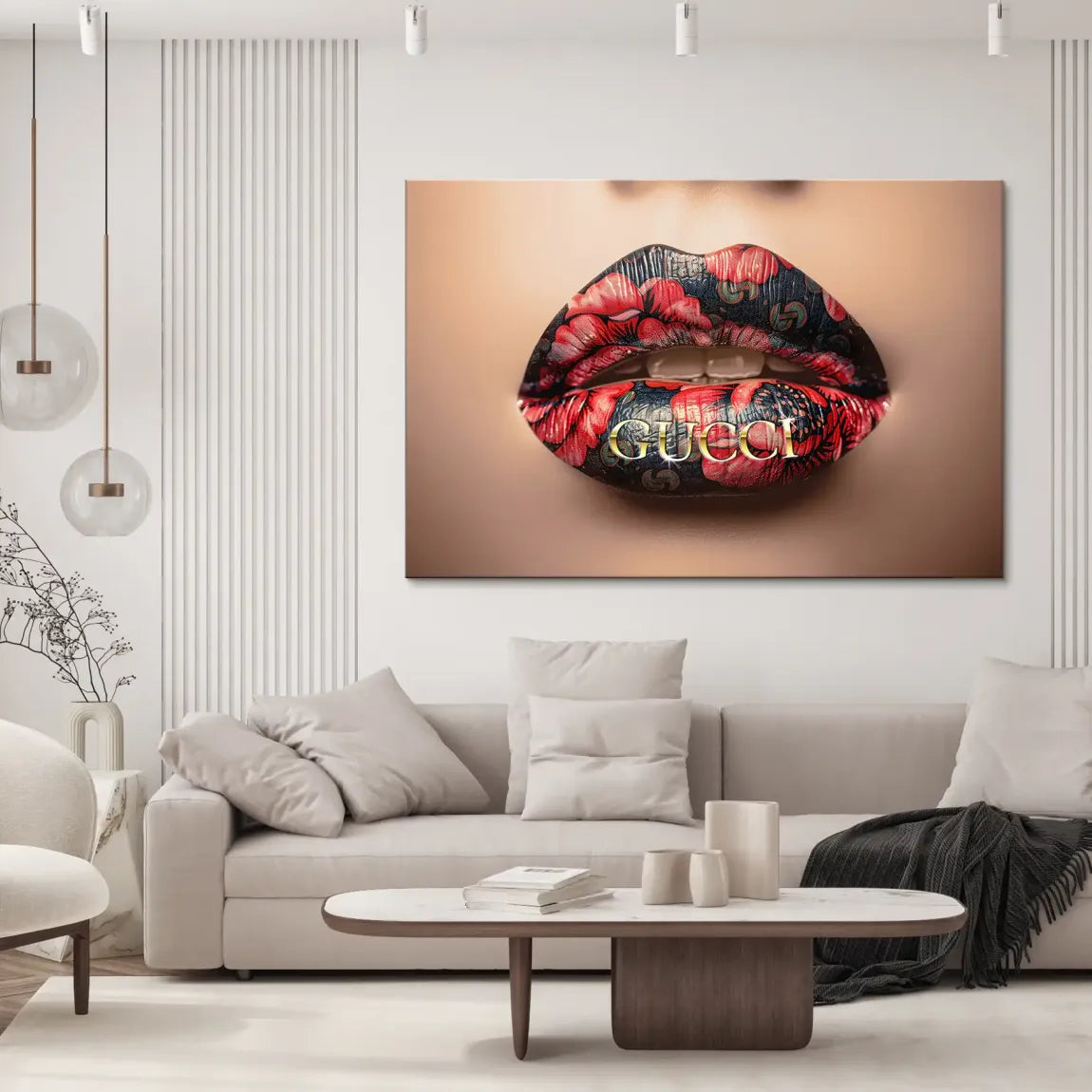 Gucci Lips Leinwand Bild INGALERIE
