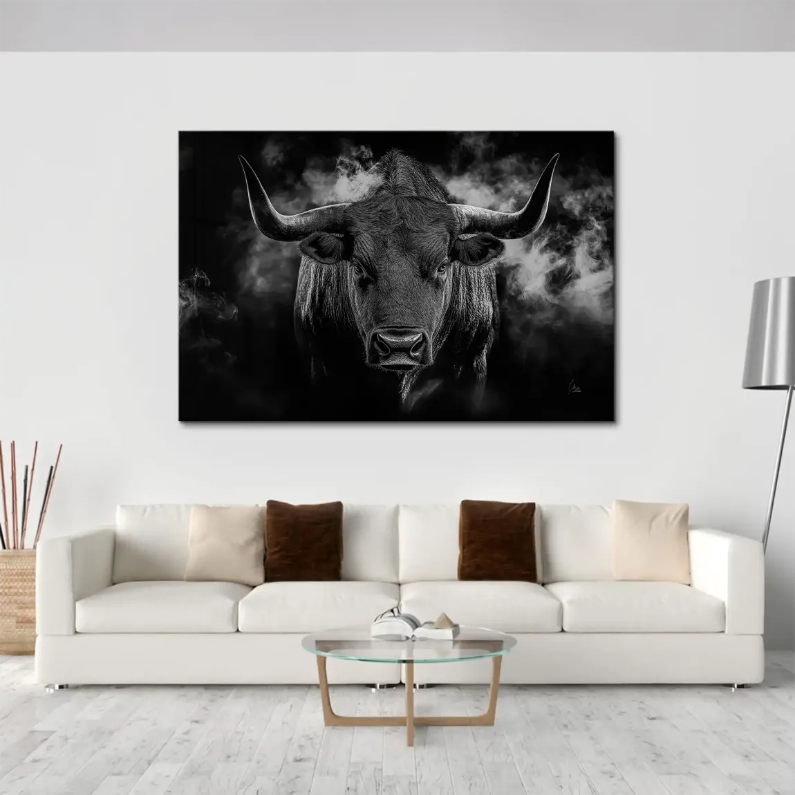 Black Bull Vision Leinwand Bild